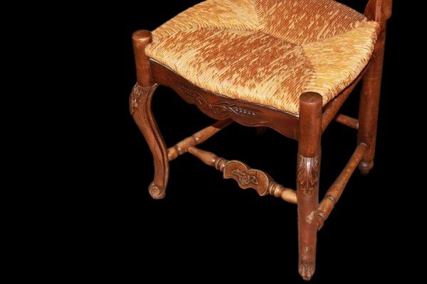 Group Of 10 French Chairs From The Late 1800s, Provençal Style, Made Of Walnut Wood-photo-1