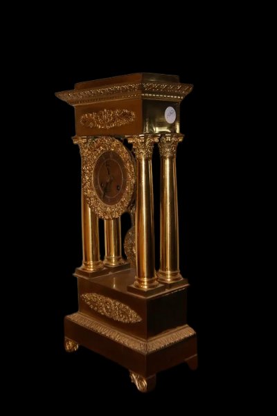 Beautiful French Clock From The Second Half Of The 1800s, Empire Style,-photo-2