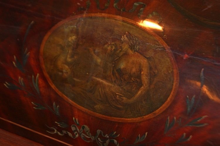 Large Dutch Castor Chest From The Late 1700s, Louis XV Style, In Mahogany Wood-photo-4