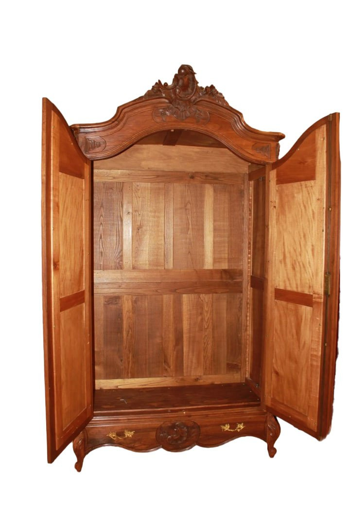 Armoire Avec Miroirs – Style Louis-philippe – Bois De Noyer – Fin XIXe Siècle-photo-2