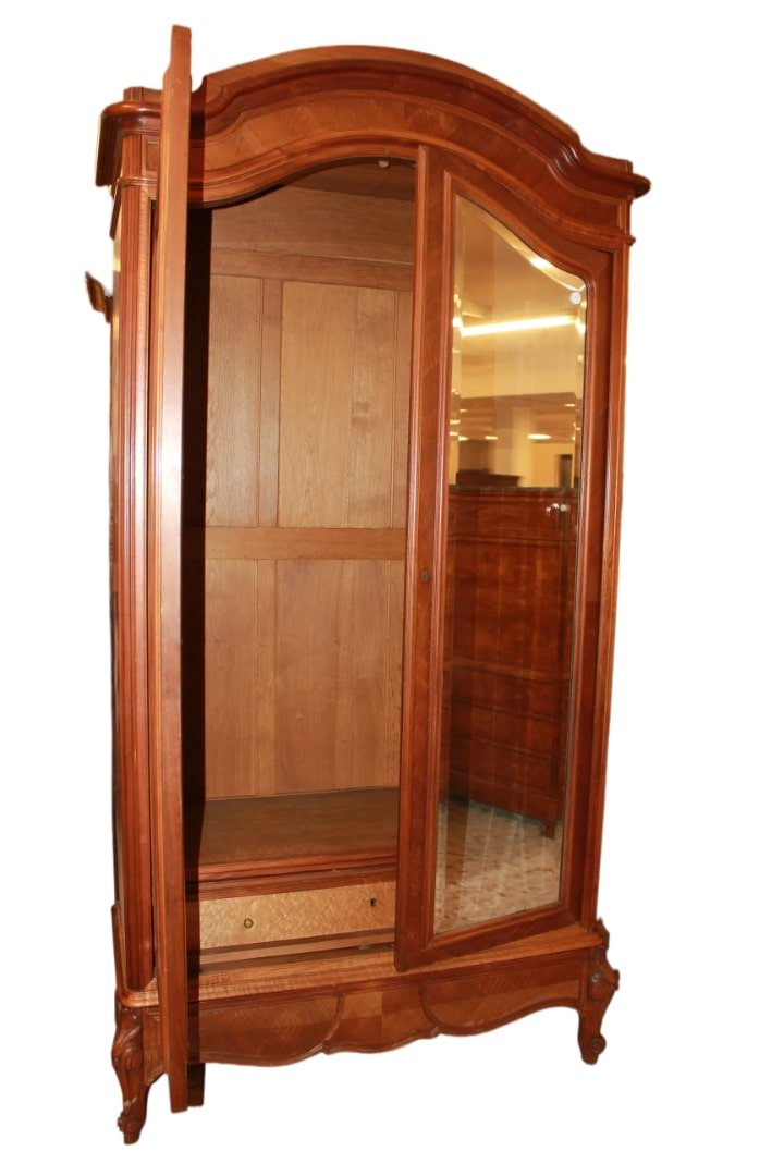 19th-century French Louis Philippe Wardrobe With Mirrors In Walnut-photo-4