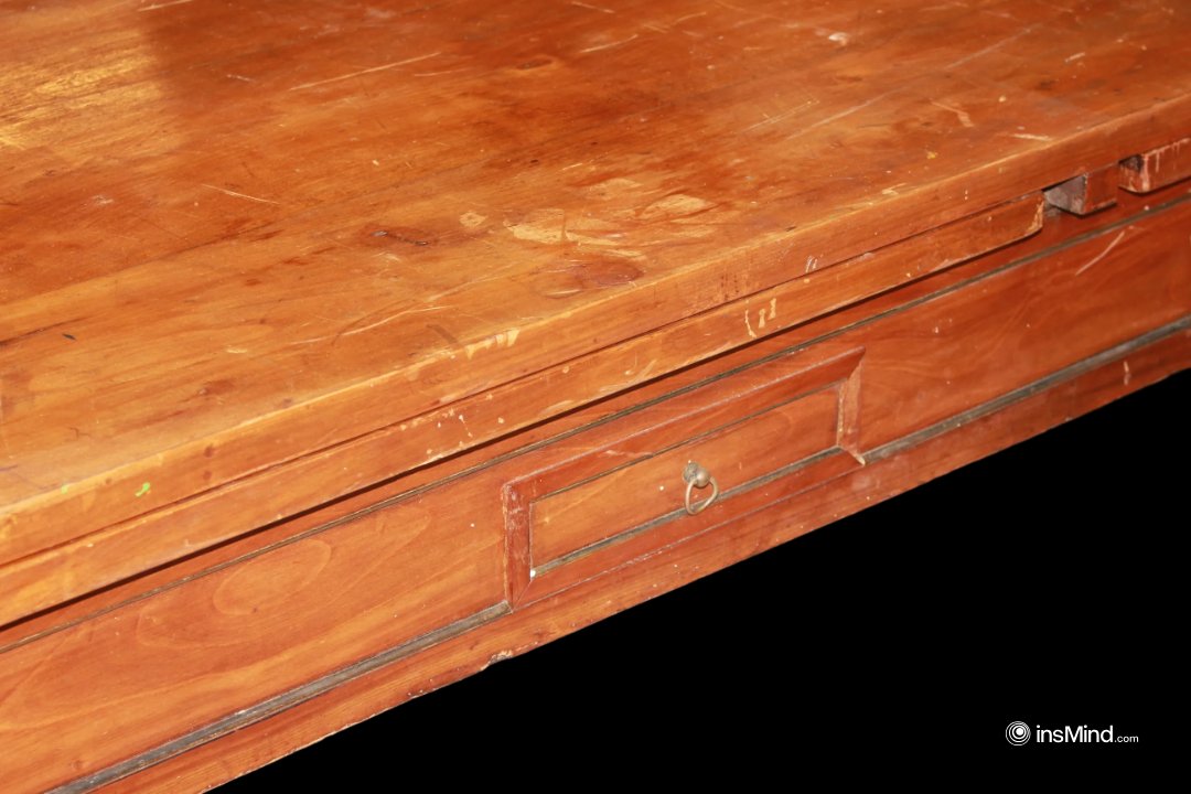 Large Extendable Rustic Rectangular Walnut Table, Early 19th Century, Louis XVI Style-photo-4