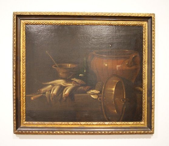 Oil On Italian Canvas From The Late 1600s By Giuseppe Recco (1634-1695), Depicting A Still Life