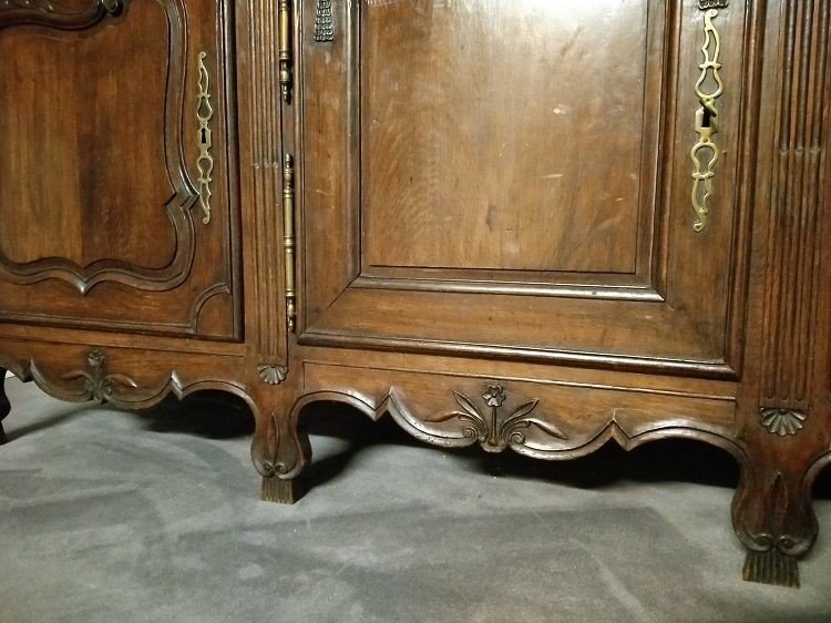 Large Provençal Double Body Buffet From The 1800s With Oak Doors And Drawers (quercia)-photo-3