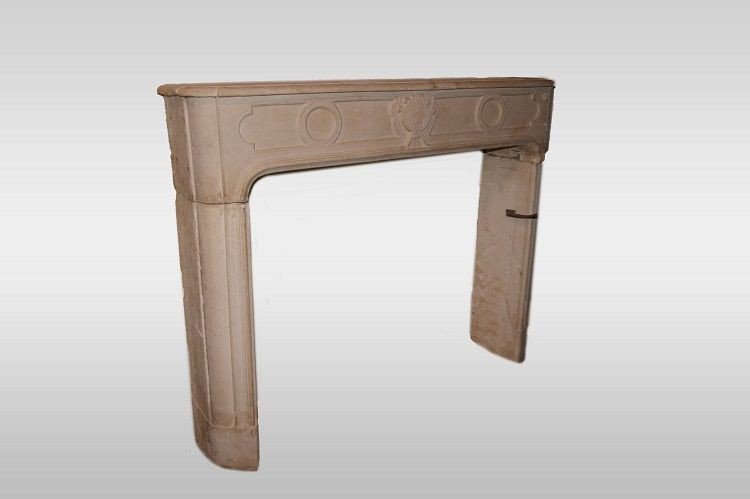 Large French White Marble Fireplace From The Early 1800s-photo-3