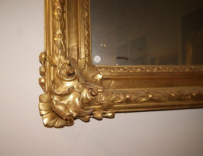 Superb French Mirror From The Early 1800s, Gilded With A Little Angel-photo-4