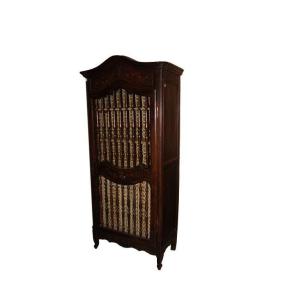 French Provençal Style Breadbox Showcase In Chestnut Wood From The Early 1800s