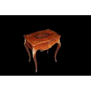 Luxuriously Inlaid Louis XV-style Dressing Table From The 1800s