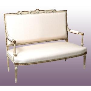 Louis XVI Style Sofa In Lacquered Wood From The 1800s