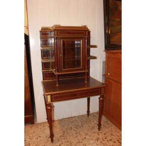 French Louis XVI-style Mahogany Wood Cabinet From The 19th Century