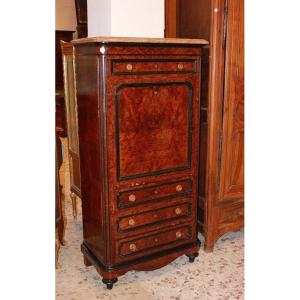 French Louis Philippe Style Secretary From The 19th Century In Burl Maple