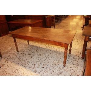  Table Rectangulaire Fixe Française Rustique De Style 600 En Bois De Cerisier Avec 4 Pieds