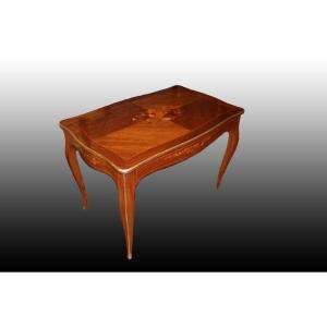 French Coffee Table From The Second Half Of The 1800s, Louis XV Style, In Rosewood