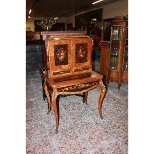 French Credenza Cabinet From The First Half Of The 1800s, Louis XV Style, Crafted In Rosewood