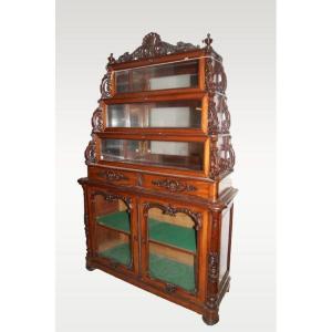 Antique French Double-body Sideboard From The First Half Of The 1800s, Louis Philippe Style