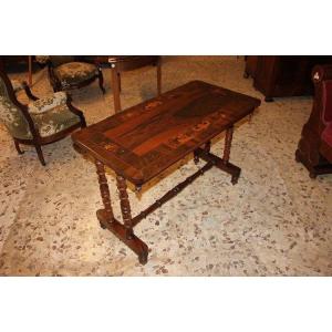 English Coffee Table From The Second Half Of The 19th Century, Victorian Style