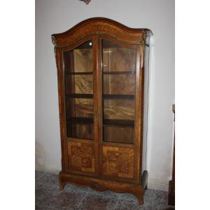Large French Napoleon III Style Showcase In Bois De Rose Wood From The 1800s