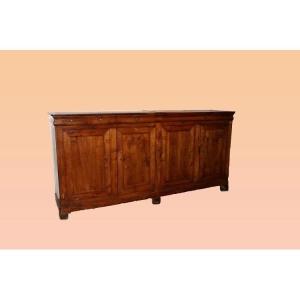 Large French Sideboard From The Early 1800s, Empire Style, In Cherry Wood