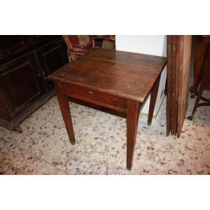 Rustic Square Table From The 1700s In Walnut