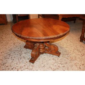 Table Style Louis Philippe En Noyer Du 19ème Siècle Français