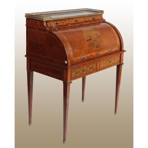 French Rolling Desk From The Second Half Of The 1800s, In The Louis XVI Style