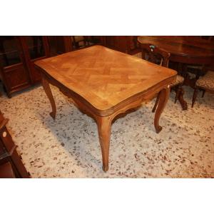 Small Extendable Table In French Provincial Style, Late 1800s – Early 1900s, Cherrywood