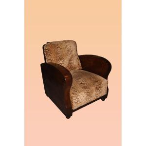 French Art Deco Style Armchairs From The Early 1900s In Walnut. Origin: France Period: Early 19