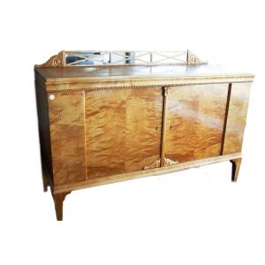 2-door Birch Sideboard With Carved Openings Up Style: Free Origin: Northern Europe (sweden) Dim