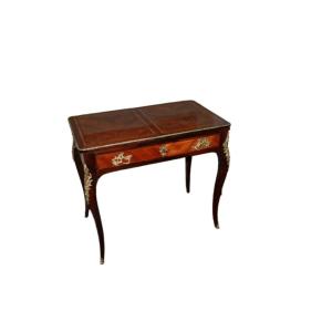 Bureau Français Du Début Du XIXe Siècle | Style Louis XV Avec Applications En Bronze