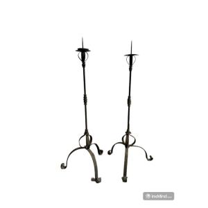 Large 19th-century Italian Iron Torchères: Elegance And The History Of Antique Lighting