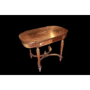 Table De Centre Bureau Français De Style Louis XVI Du 19e Siècle En Palissandre