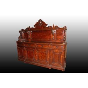 Beautiful Large French Sideboard From The Second Half Of The 19th Century, Louis-philippe Style