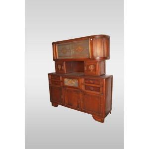 Buffet De Style Decò De La Première Moitié Des Années 1900 En Bois De Chêne