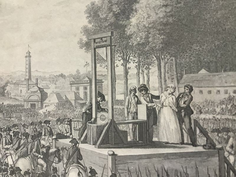 Gravure Marie - Antoinette  Montant à l'échafaud-photo-4