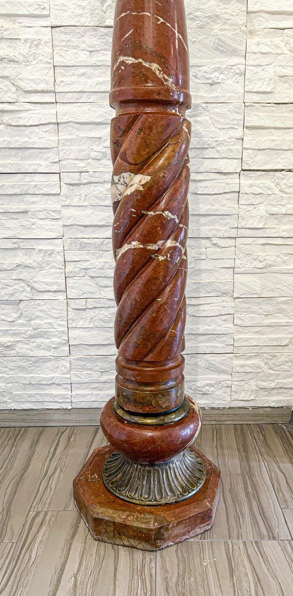 Great Column In Red Verona Marble -photo-8