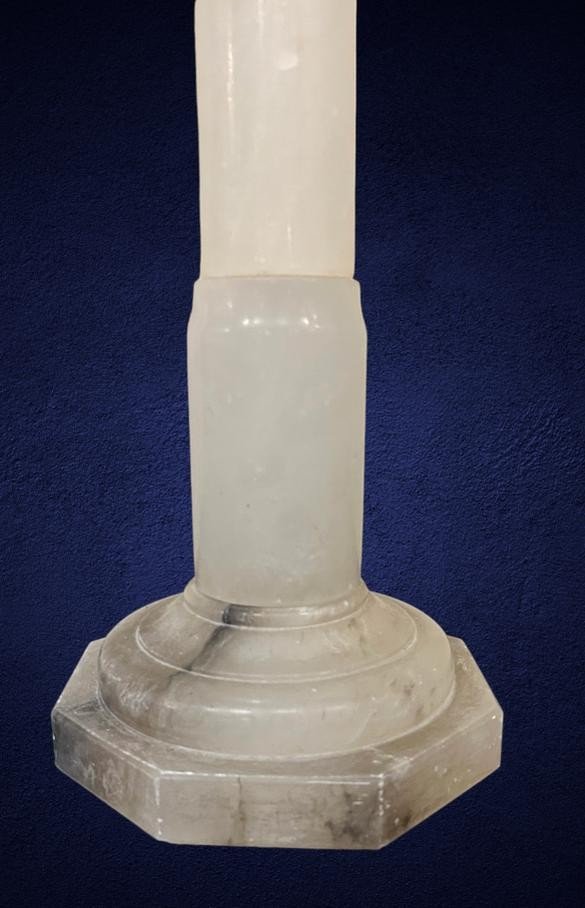 Column In White Marble Carrara -photo-2