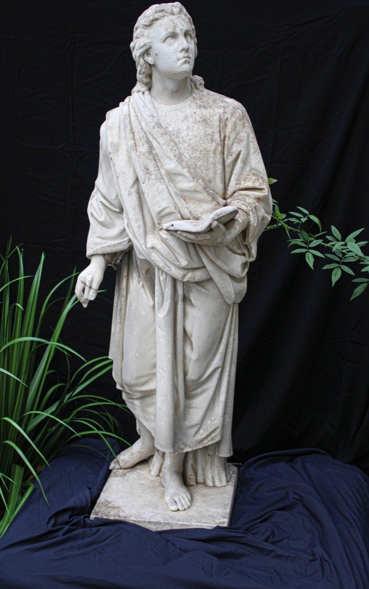 Great Antique Statue Depicting A Philosopher Of Ancient Greece Carrara Marble -photo-2