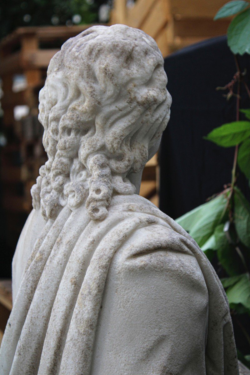 Great Antique Statue Depicting A Philosopher Of Ancient Greece Carrara Marble -photo-4