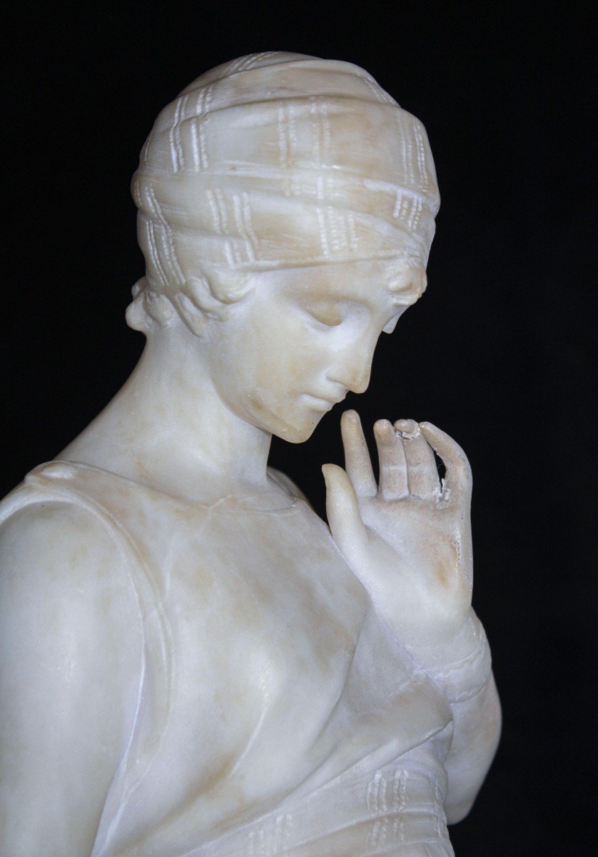 Statue Depicting A Girl With A Jug In Her Hand Marble-photo-1