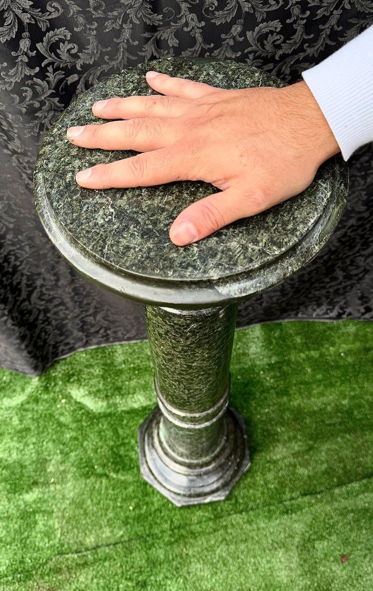 Special Antique Column In Green Marble-photo-2