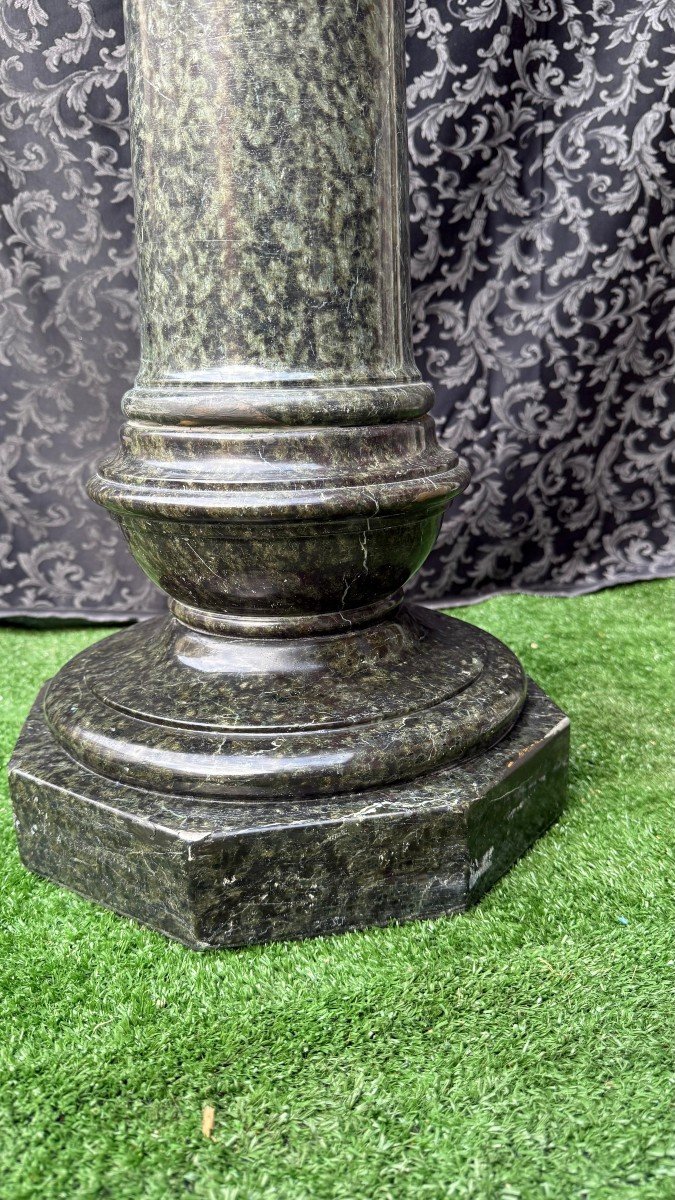 Special Antique Column In Green Marble-photo-3