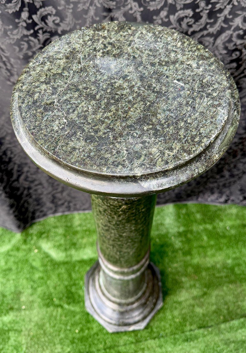 Special Antique Column In Green Marble-photo-4