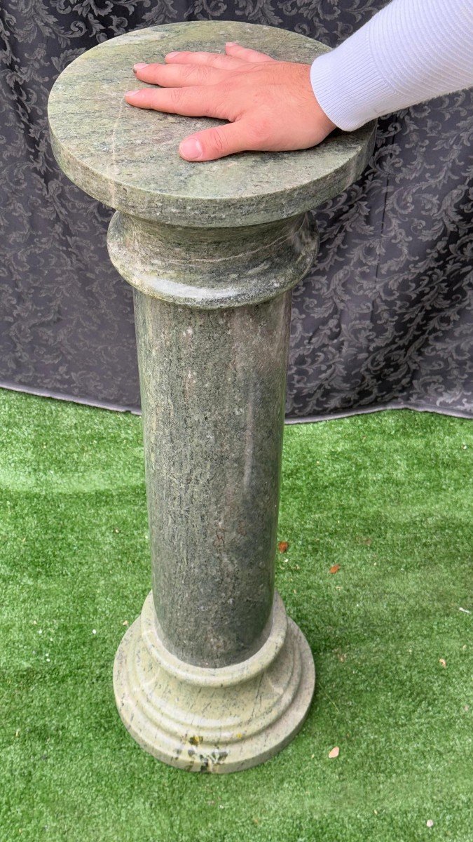 Column In Light Green Alpine Marble -photo-3