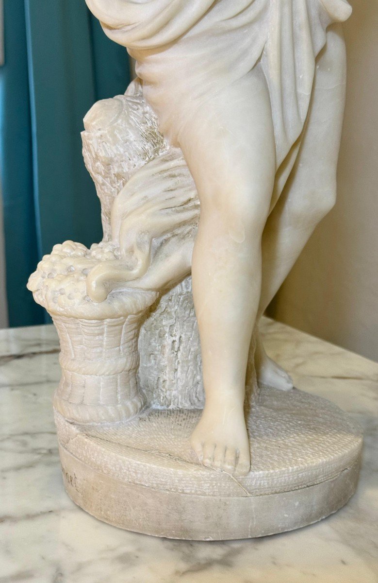 Statue Depicting A Naked Bather Marble-photo-3