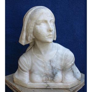 Bust Joan Of Arc Marble Bessi