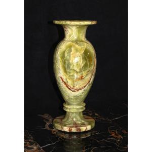 Antique Vase In Green Onyx 