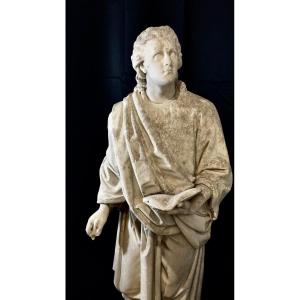 Great Antique Statue Depicting A Philosopher Of Ancient Greece Marble