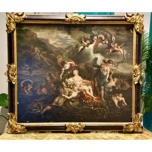 The Triumph Of Galatea Oil On Canvas From The XVIII° Century