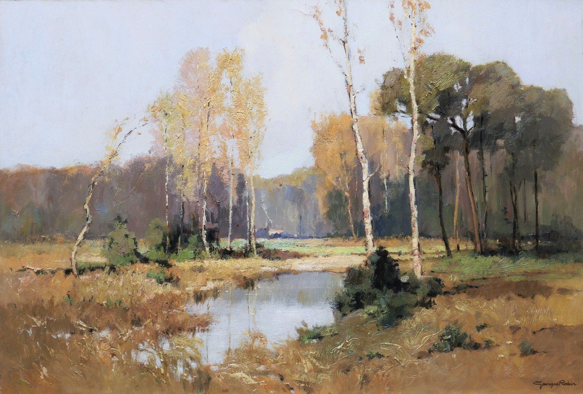 Georges Charles Robin, Landscape Of Sologne In Autumn