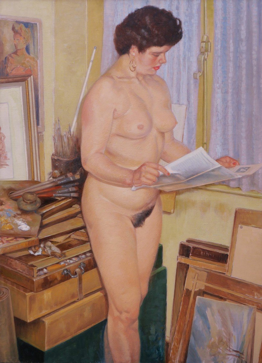 Pierre Roig, Nude Model In The Studio